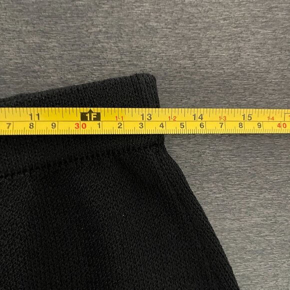 St. John Basics Knit Black Full Zip Top & Skirt Set Rhinestone Embellished, Sz 4 - Picture 12 of 12